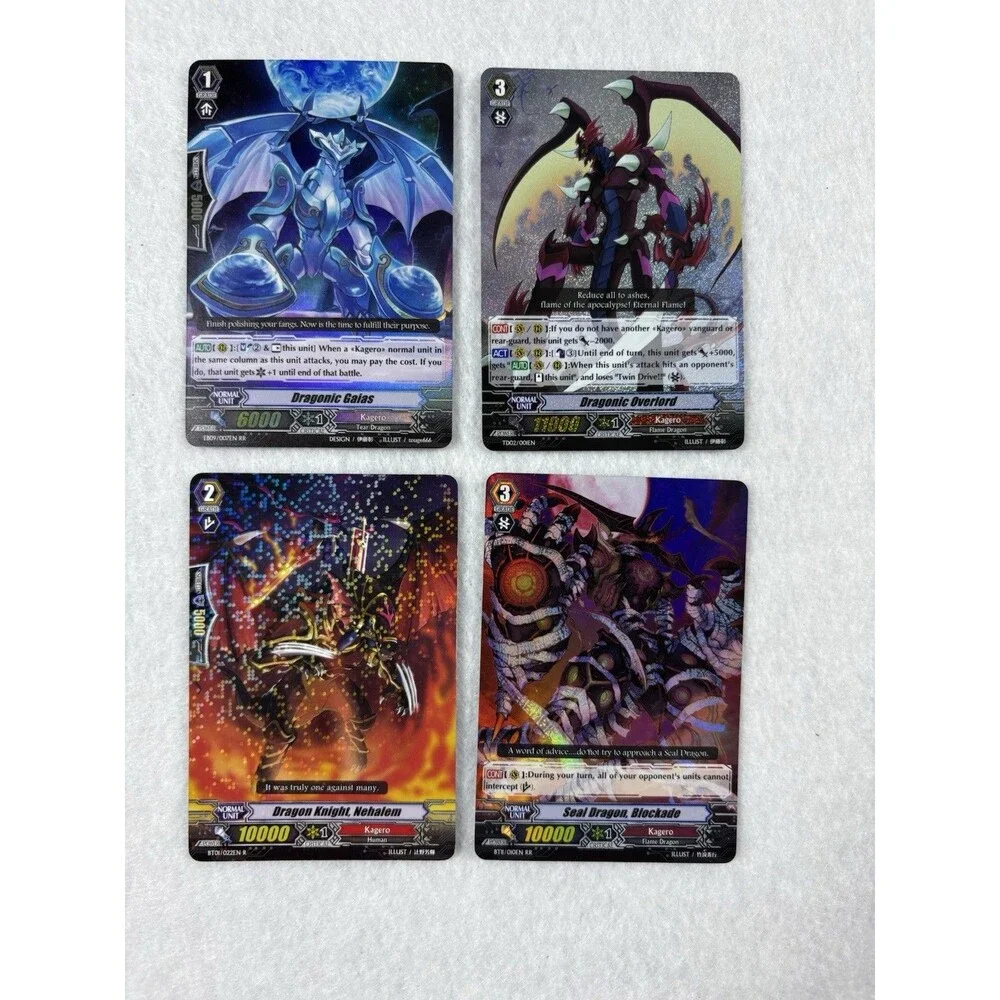 Cardfight!! Vanguard Kagero Foil Card Lot Dragonic Overlord Blockade Gaias 4